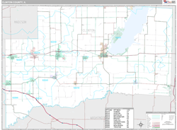 Clinton County, IL Wall Map