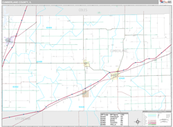 Cumberland County, IL Wall Map