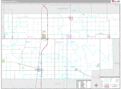 Douglas County, IL Wall Map