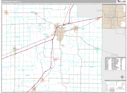Effingham County, IL Wall Map