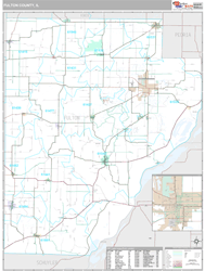 Fulton County, IL Wall Map