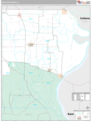 Gallatin County, IL Wall Map