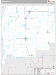 Greene County, IL Wall Map