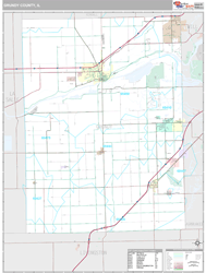 Grundy County, IL Wall Map