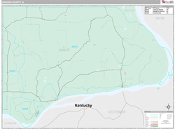 Hardin County, IL Wall Map