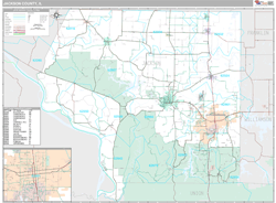 Jackson County, IL Wall Map