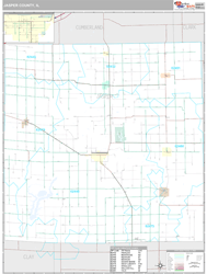 Jasper County, IL Wall Map