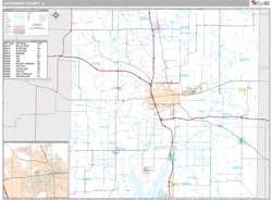 Jefferson County, IL Wall Map