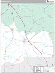 Johnson County, IL Wall Map