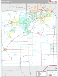 Kendall County, IL Wall Map