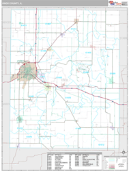 Knox County, IL Wall Map