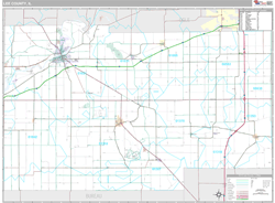 Lee County, IL Wall Map