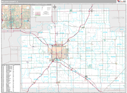 McLean County, IL Wall Map