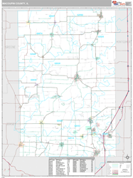 Macoupin County, IL Wall Map