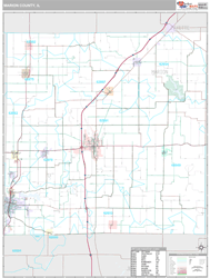 Marion County, IL Wall Map