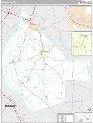 Monroe County, IL Wall Map