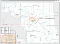 Morgan County, IL Wall Map