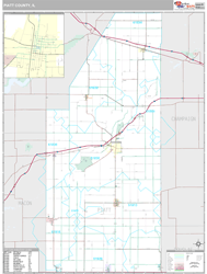 Piatt County, IL Wall Map