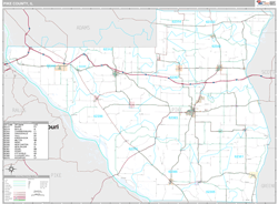 Pike County, IL Wall Map