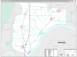 Pulaski County, IL Wall Map