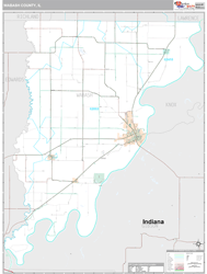 Wabash County, IL Wall Map