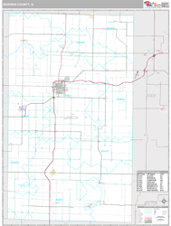 Warren County, IL Wall Map