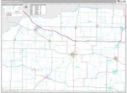 Washington County, IL Wall Map