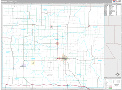 Wayne County, IL Wall Map