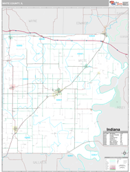 White County, IL Wall Map