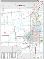 Winnebago County, IL Wall Map