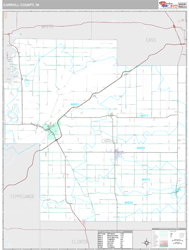 Carroll County, IN Wall Map