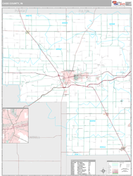 Cass County, IN Wall Map