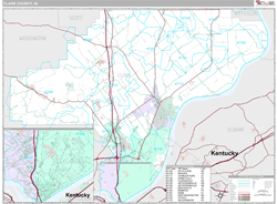 Clark County, IN Wall Map