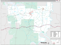 Crawford County, IN Wall Map