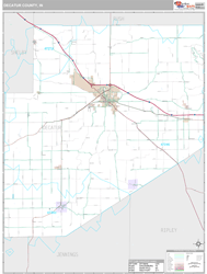 Decatur County, IN Wall Map