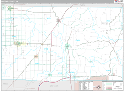 Greene County, IN Wall Map