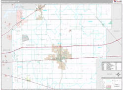 Hancock County, IN Wall Map