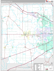 Hendricks County, IN Wall Map