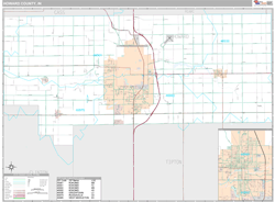 Howard County, IN Wall Map