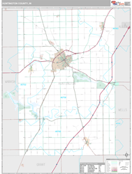 Huntington County, IN Wall Map