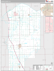 Jasper County, IN Wall Map