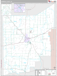 Jennings County, IN Wall Map