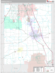 Johnson County, IN Wall Map