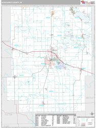 Kosciusko County, IN Wall Map