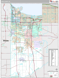 Lake County, IN Wall Map