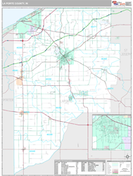 La Porte County, IN Wall Map