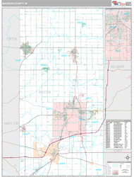 Madison County, IN Wall Map