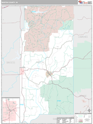 Martin County, IN Wall Map