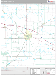 Montgomery County, IN Wall Map