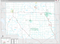 Noble County, IN Wall Map